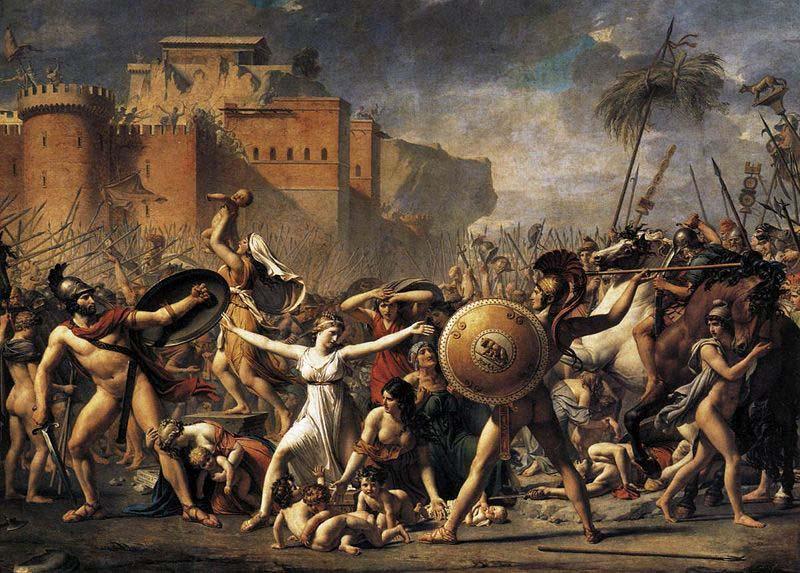 Jacques-Louis David The Intervention of the Sabine Women Sweden oil painting art